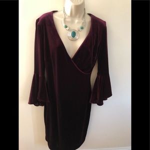 Velvet burgundy dress